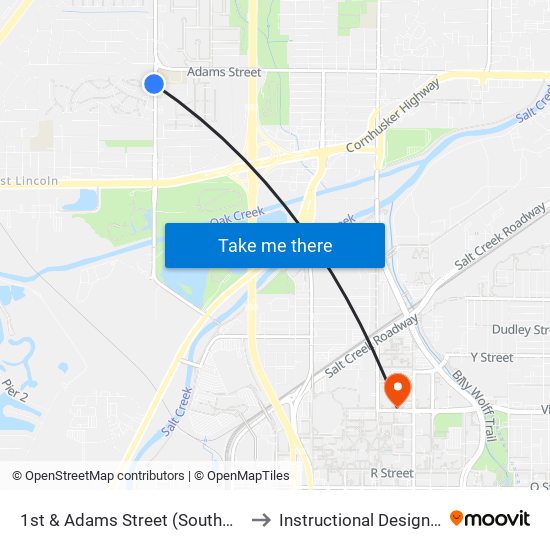 1st & Adams Street (Southwest Side) to Instructional Design Center map