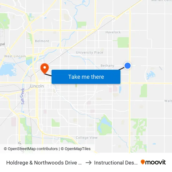 South 17th Street & O Street, Se to Instructional Design Center map