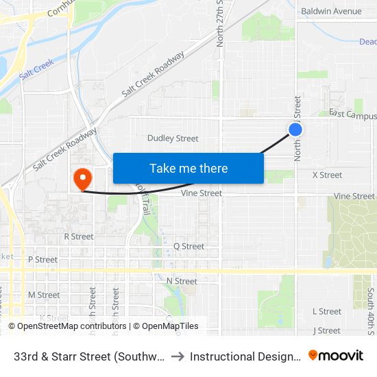 33rd & Starr Street (Southwest Side) to Instructional Design Center map