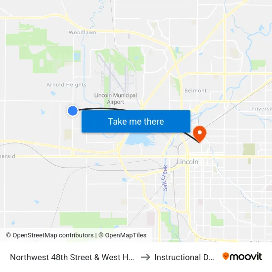 Northwest 48th Street & West Huntington Avenue, SW to Instructional Design Center map