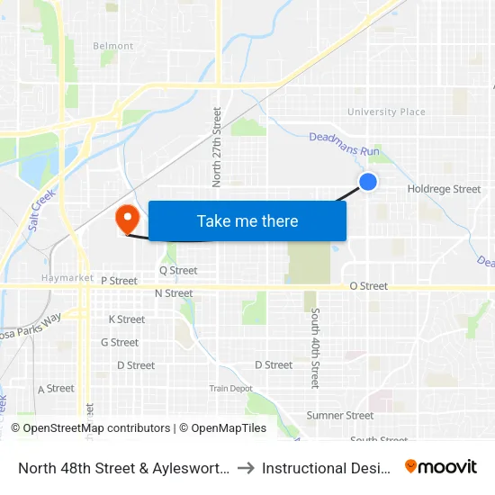 North 48th Street & Aylesworth Avenue, Se to Instructional Design Center map