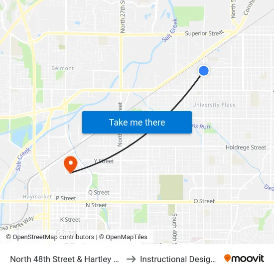North 48th Street & Hartley Street, NW to Instructional Design Center map