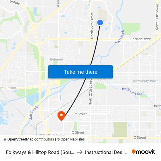 Folkways & Hilltop Road (Southwest Side) to Instructional Design Center map