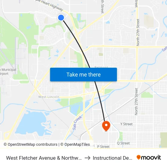 West Fletcher Avenue & Northwest 2nd Circle, NW to Instructional Design Center map