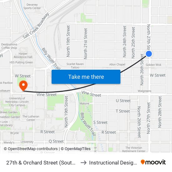 27th & Orchard Street (Southwest Side) to Instructional Design Center map