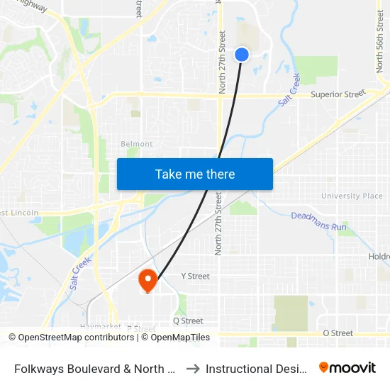 Folkways Boulevard & North Hill Road, SW to Instructional Design Center map