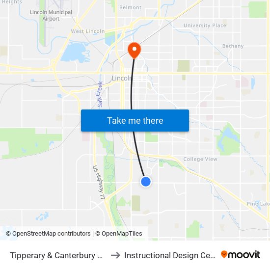 Tipperary & Canterbury Lane to Instructional Design Center map