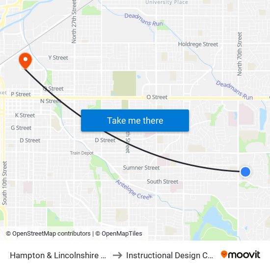 Hampton & Lincolnshire Road to Instructional Design Center map