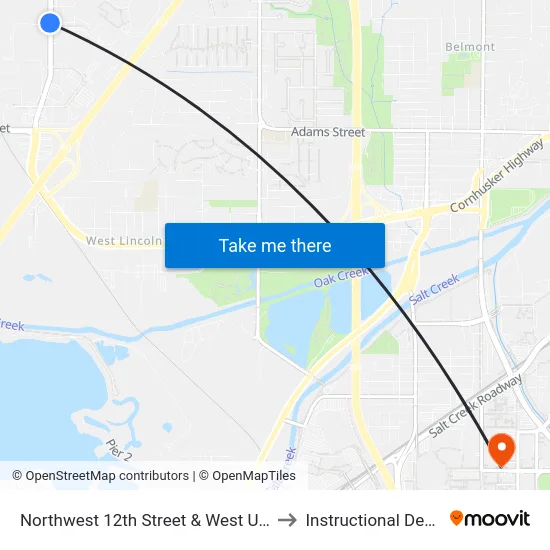 Northwest 12th Street & West Upland Avenue, NW to Instructional Design Center map