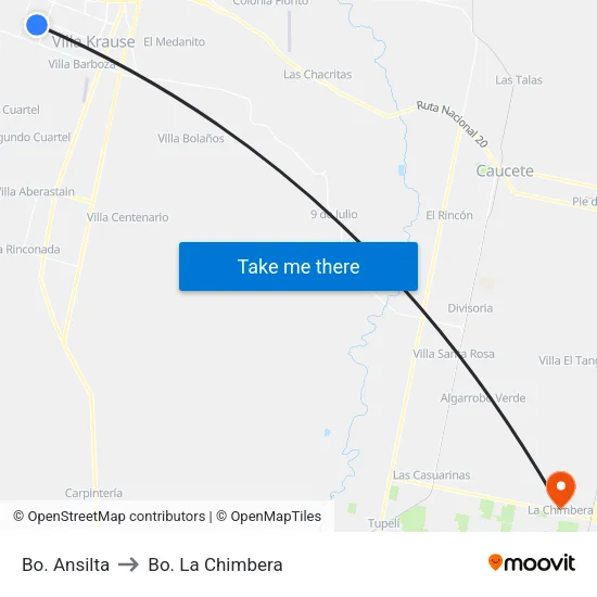 Bo. Ansilta to Bo. La Chimbera map