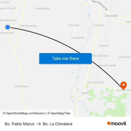 Bo. Pablo Marco to Bo. La Chimbera map