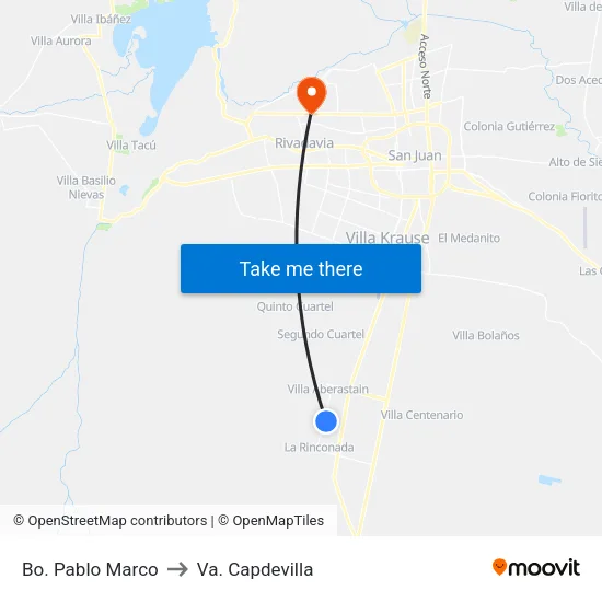 Bo. Pablo Marco to Va. Capdevilla map