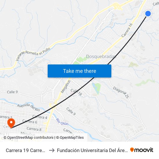 Carrera 19 Carrera 70e to Fundación Universitaria Del Área Andina map