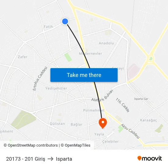 20173 - 201 Giriş to Isparta map