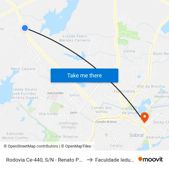 Rodovia Ce-440, S/N - Renato Parente to Faculdade Ieducare map