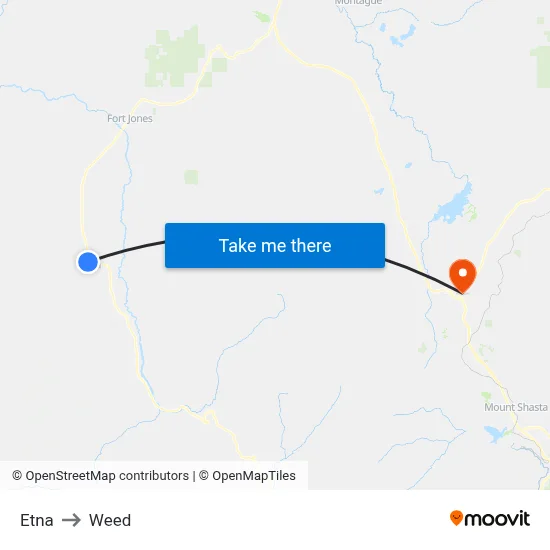 Etna to Weed map