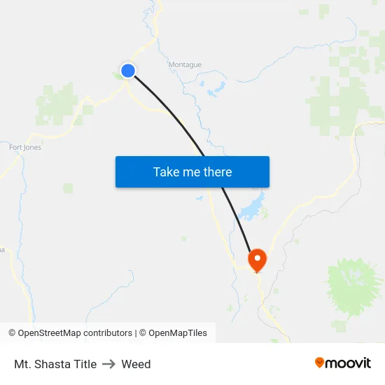 Mt. Shasta Title to Weed map