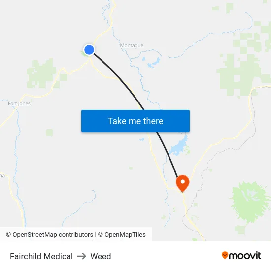 Fairchild Medical to Weed map