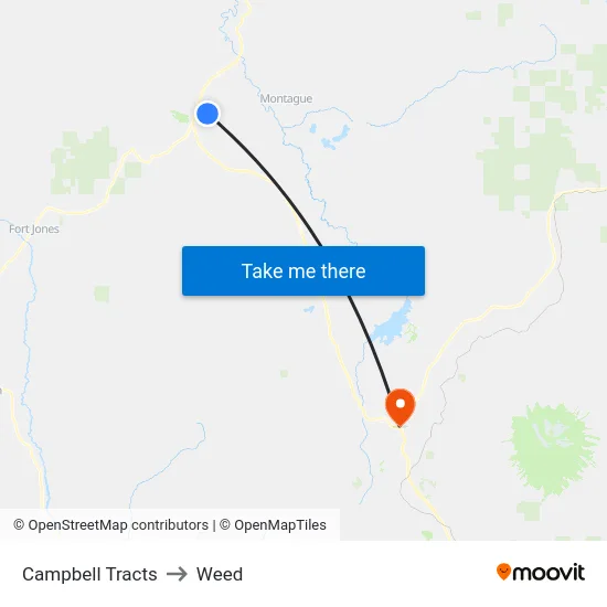 Campbell Tracts to Weed map