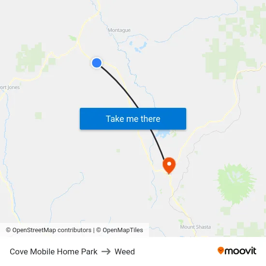 Cove Mobile Home Park to Weed map