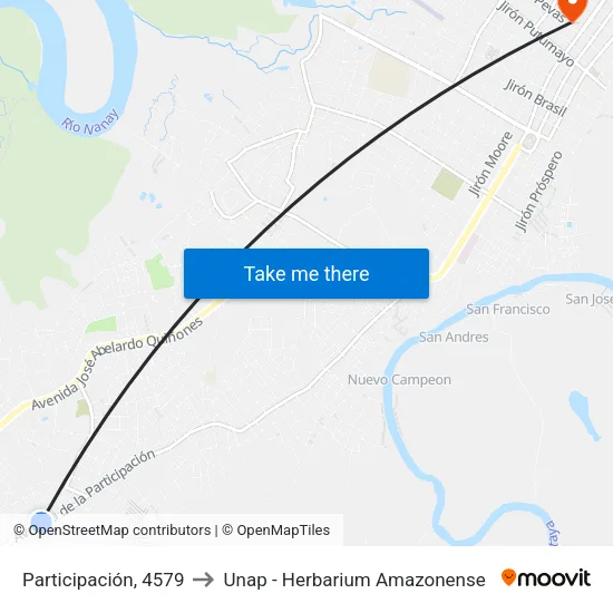 Participación, 4579 to Unap - Herbarium Amazonense map
