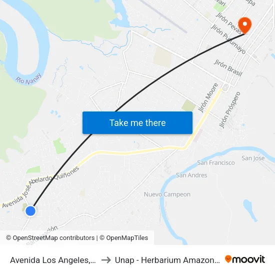Avenida Los Angeles, 294 to Unap - Herbarium Amazonense map