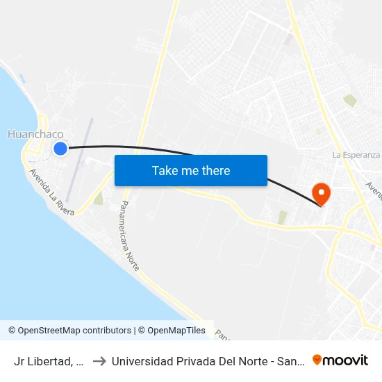 Jr Libertad, 203 to Universidad Privada Del Norte - San Isidro map
