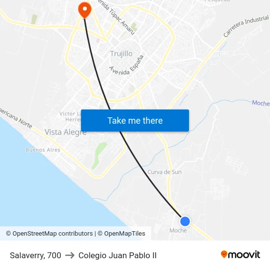 Salaverry, 700 to Colegio Juan Pablo II map