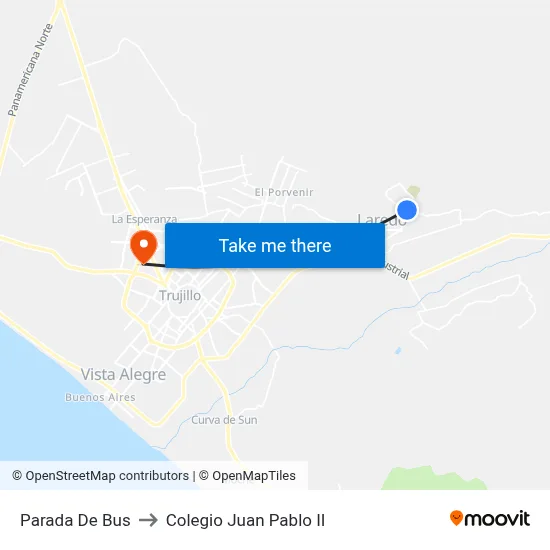 Parada De Bus to Colegio Juan Pablo II map