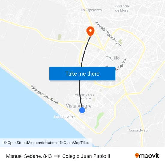 Manuel Seoane, 843 to Colegio Juan Pablo II map