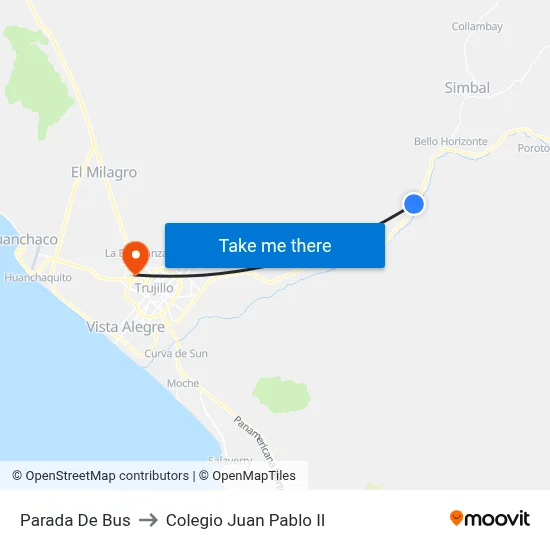 Parada De Bus to Colegio Juan Pablo II map