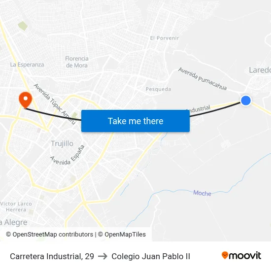 Carretera Industrial, 29 to Colegio Juan Pablo II map