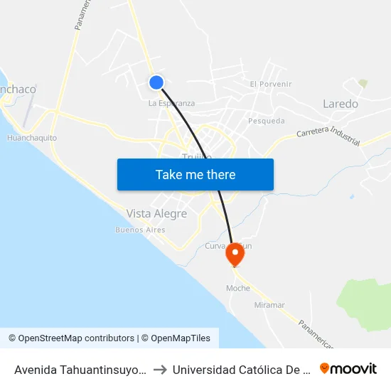Avenida Tahuantinsuyo, 1882 to Universidad Católica De Trujillo map