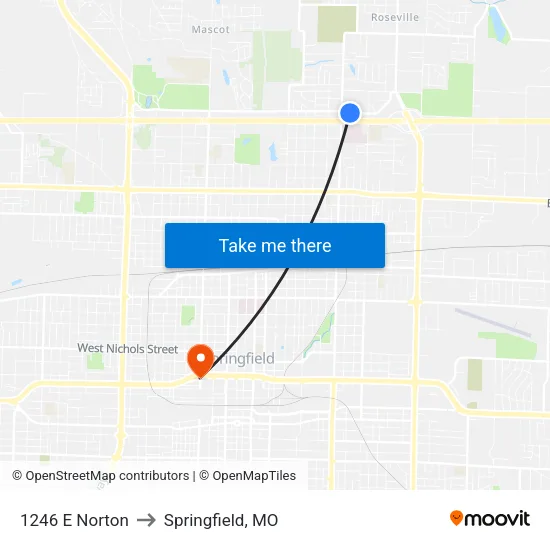 1246 E Norton to Springfield, MO map