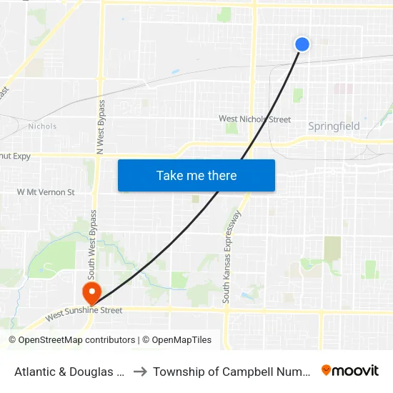 Atlantic & Douglas (Nw) to Township of Campbell Number 2B map