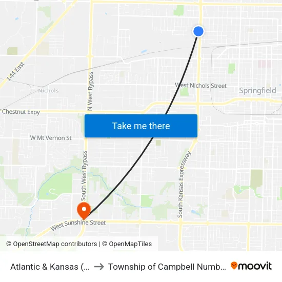 Atlantic & Kansas (Nw) to Township of Campbell Number 2B map