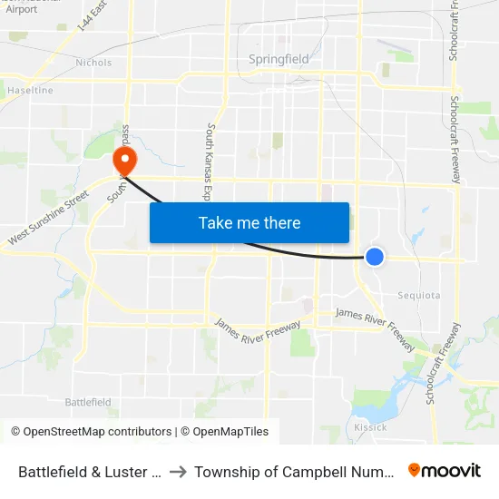 Battlefield & Luster (Ne) to Township of Campbell Number 2B map