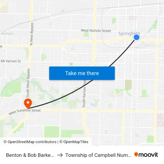 Benton & Bob Barker (Se) to Township of Campbell Number 2B map