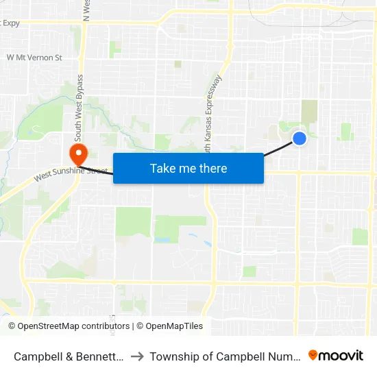 Campbell & Bennett (Sw) to Township of Campbell Number 2B map