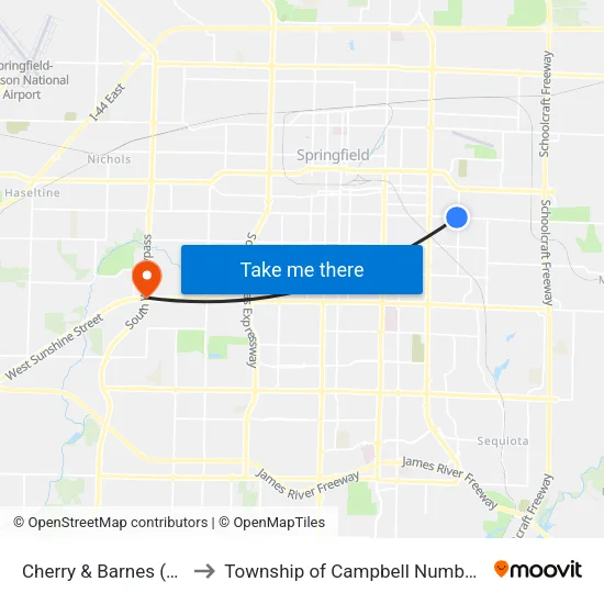 Cherry & Barnes (Nw) to Township of Campbell Number 2B map