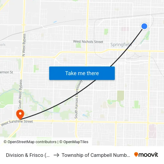 Division & Frisco (Nw) to Township of Campbell Number 2B map
