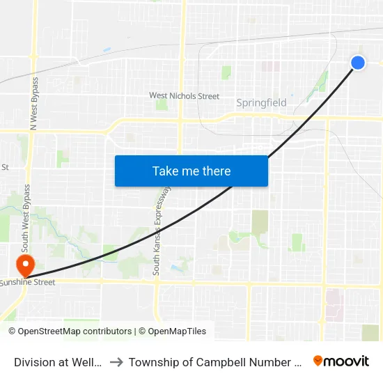 Division at Weller to Township of Campbell Number 2B map