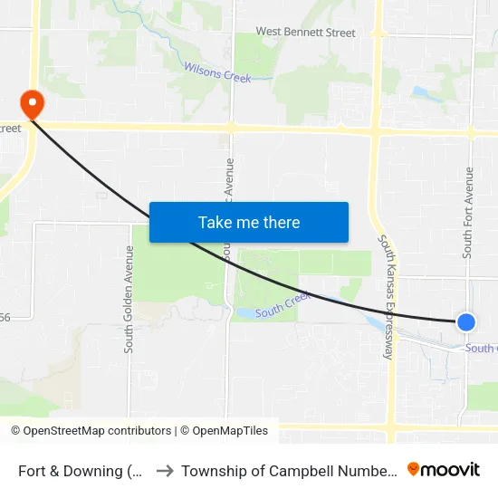 Fort & Downing (Sw) to Township of Campbell Number 2B map
