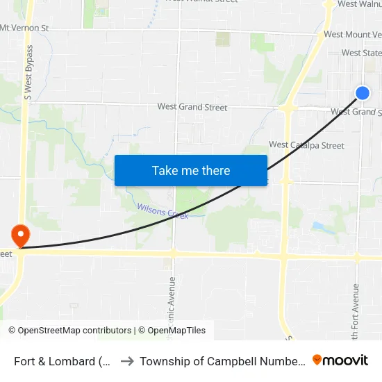 Fort & Lombard (Sw) to Township of Campbell Number 2B map