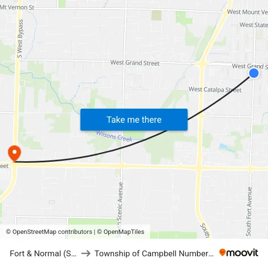 Fort & Normal (Sw) to Township of Campbell Number 2B map
