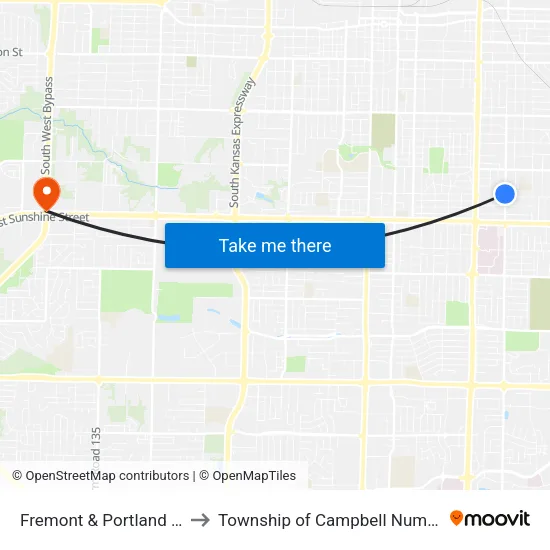 Fremont & Portland (Nw) to Township of Campbell Number 2B map