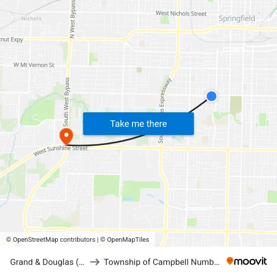 Grand & Douglas (Sw) to Township of Campbell Number 2B map