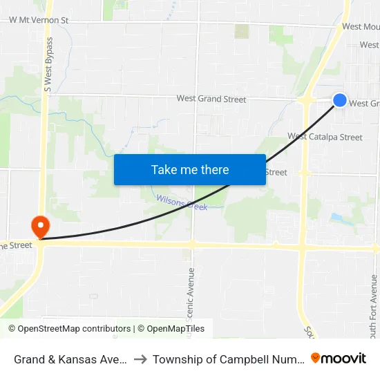 Grand & Kansas Ave (Nw) to Township of Campbell Number 2B map