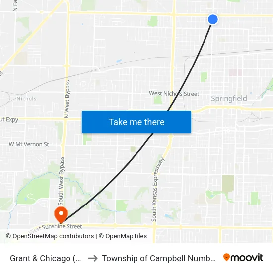 Grant & Chicago (Nw) to Township of Campbell Number 2B map