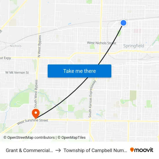 Grant & Commercial (Sw) to Township of Campbell Number 2B map